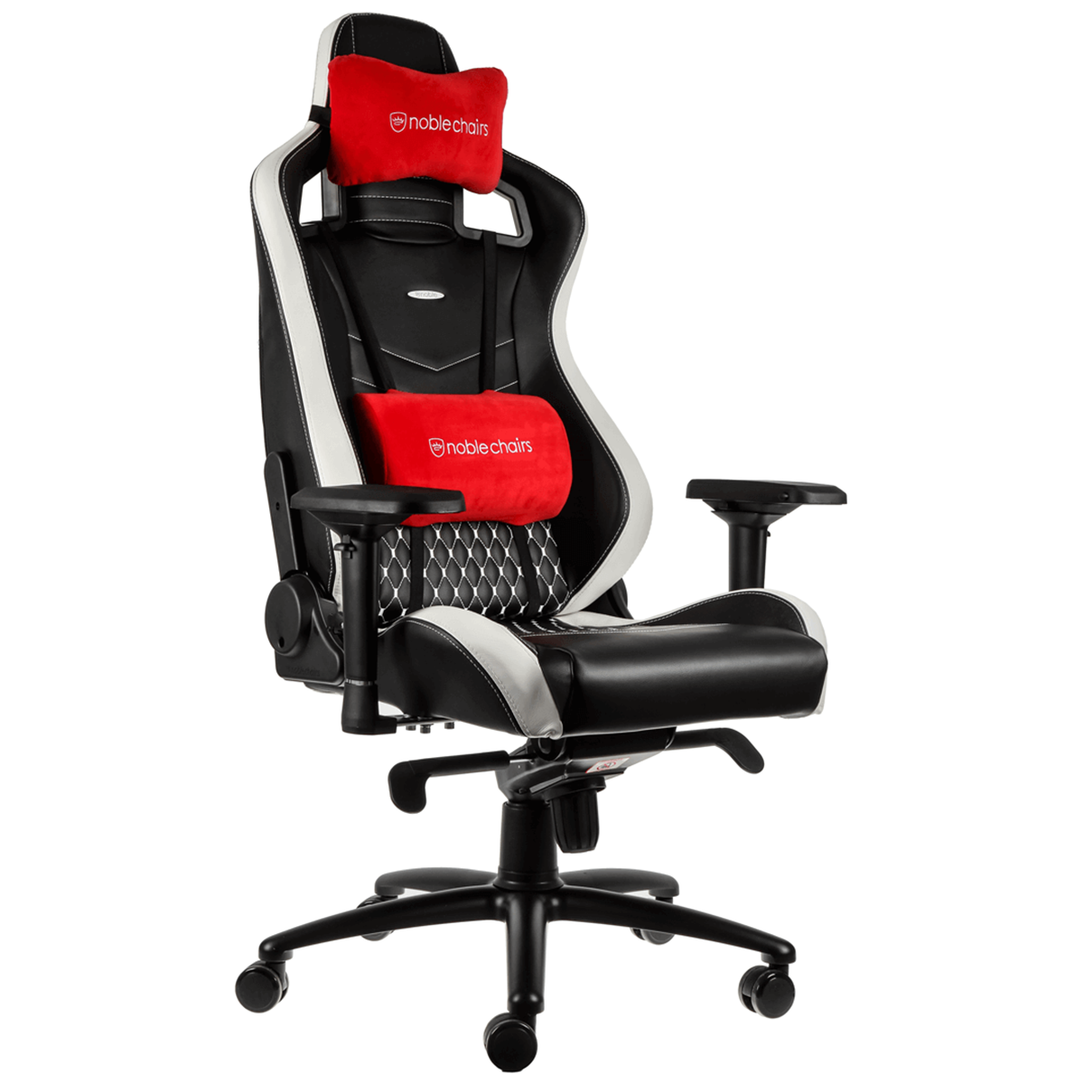 Ghế Noble Chair - Epic Series Black/Red/White (Real Leather)